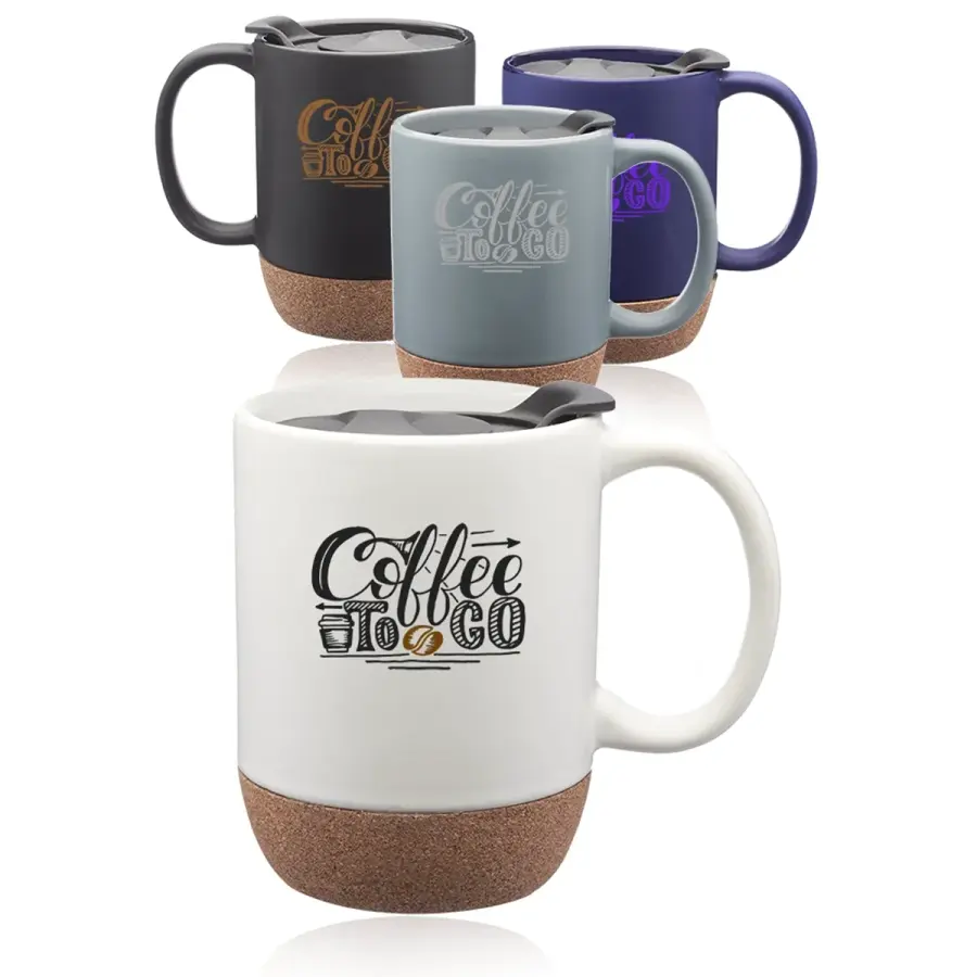 13 oz. Barista Ceramic Custom Mug with Cork Bottom