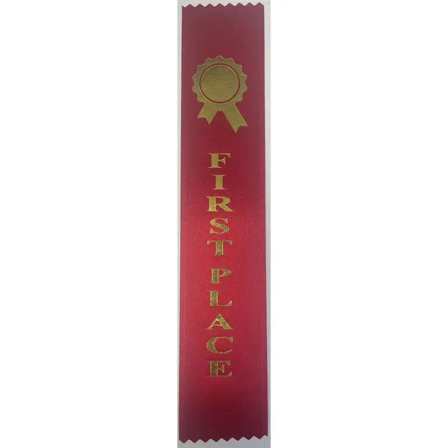 2" Custom Award Ribbon - One-Color Hot Stamp - 2" x 8"