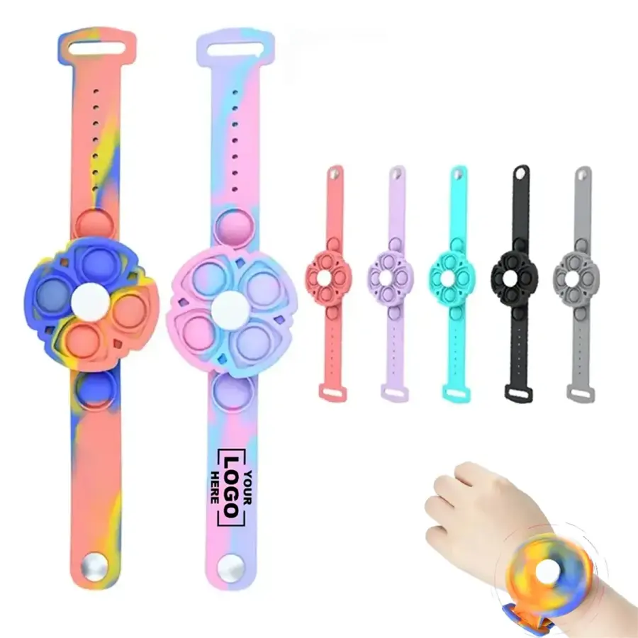 3-in-1Pop Fidget Spinner Stress Relief Bracelet Wristband