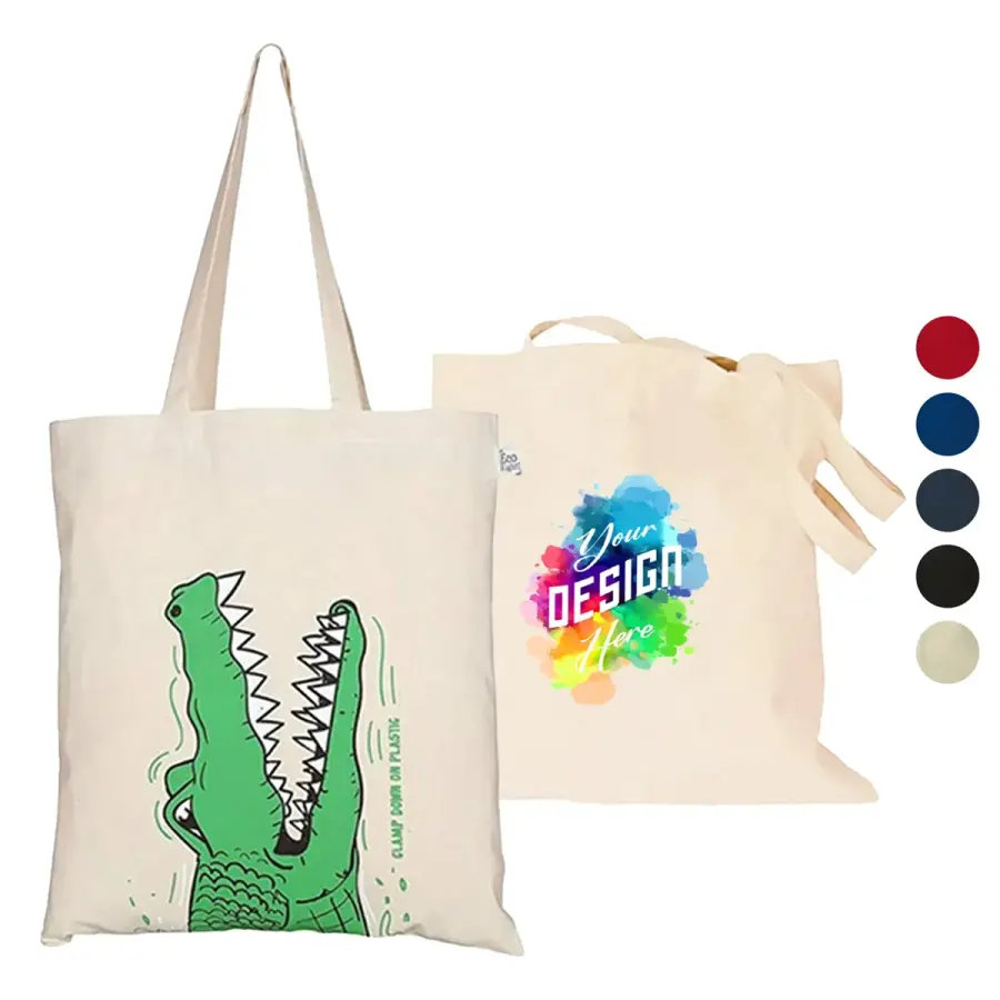 7 oz. Cotton Canvas Tote Bag USA Decorated (15" x 16")