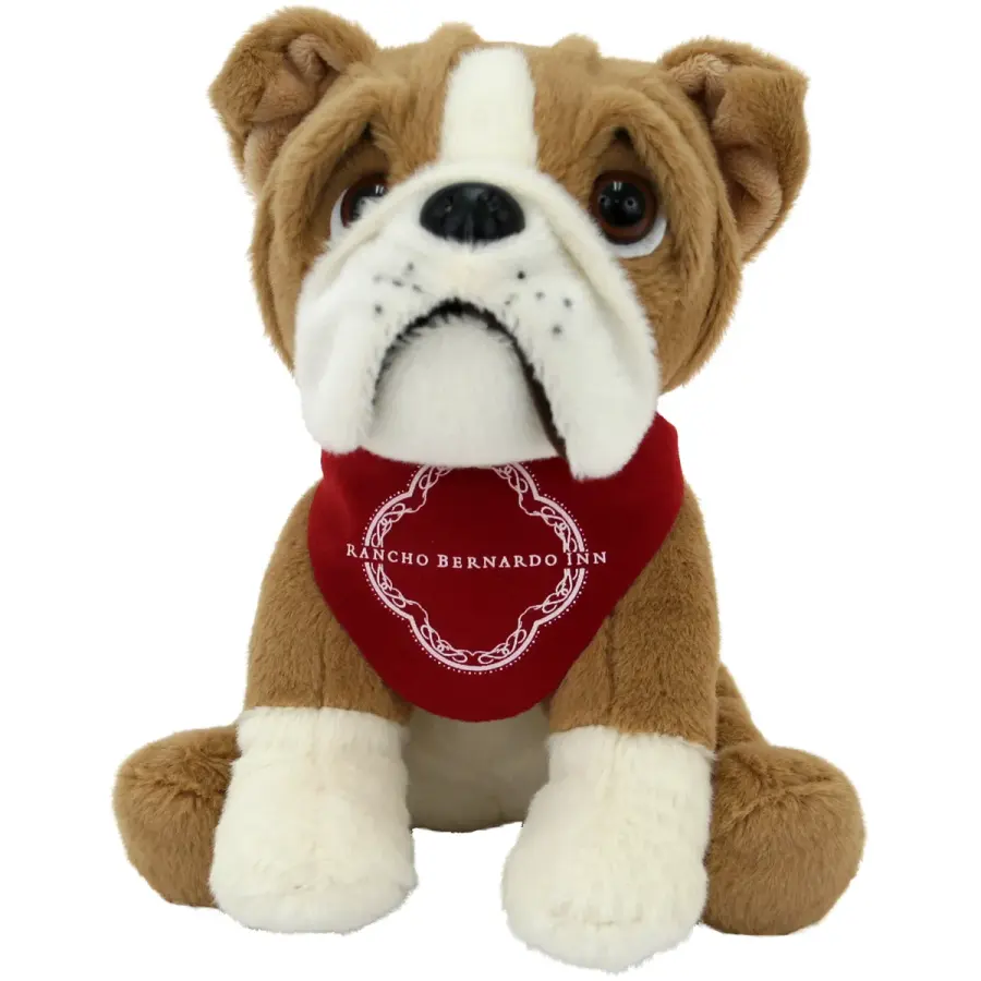 8" Medium Sitting Dog - Large Eyes Bulldog