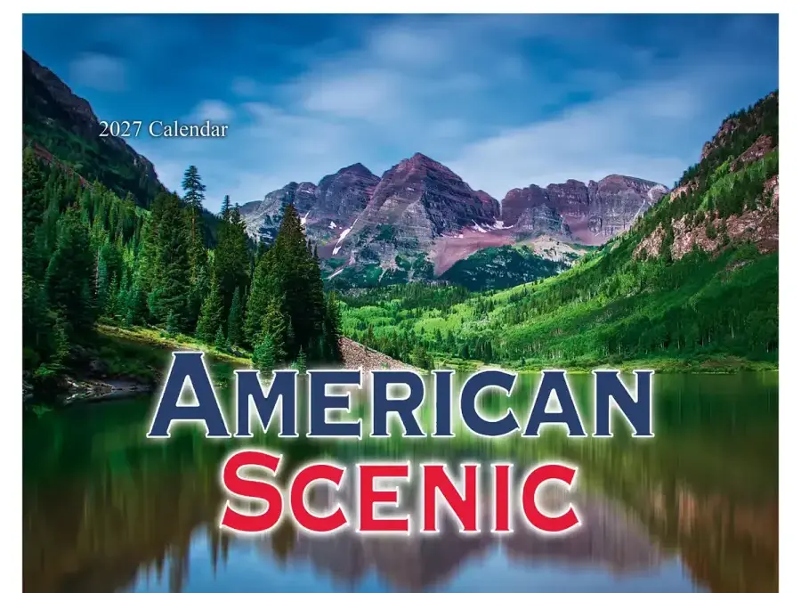 American Scenic Wall Calendar: 2027 Stapled