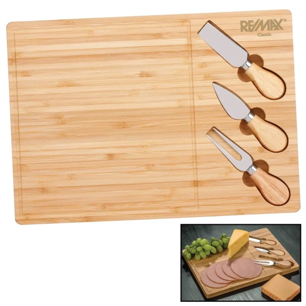 Astor Bamboo Cheese Board Knife Set in Bamboo