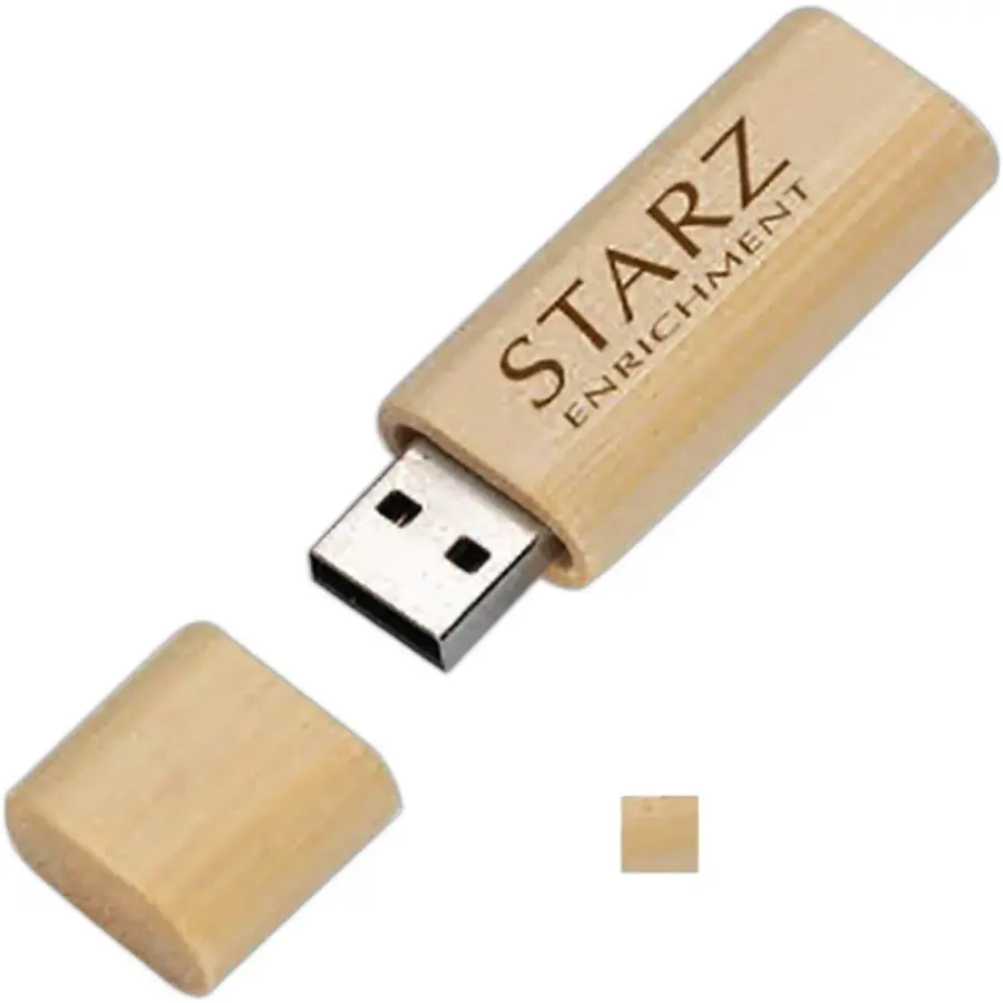 Bamboo USB Flash Drive in Brown