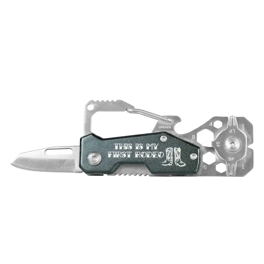 Carabiner Multitool Knife in Stainless Steel