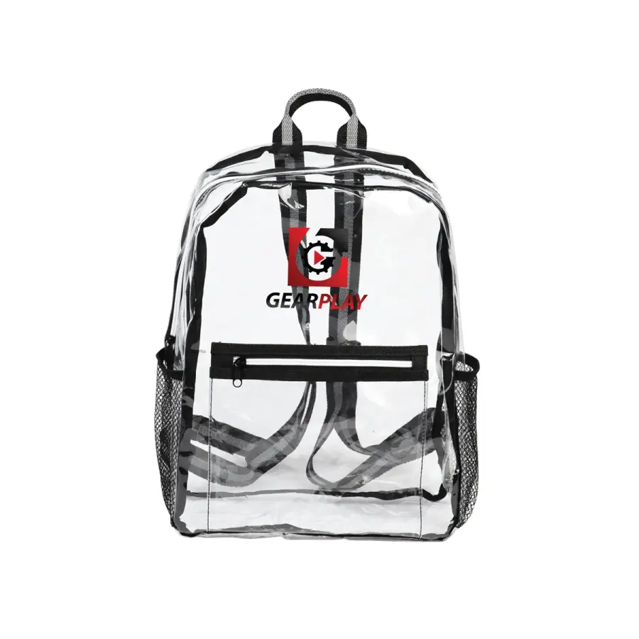 Clear Large Backpack (16" x 12") in Clear