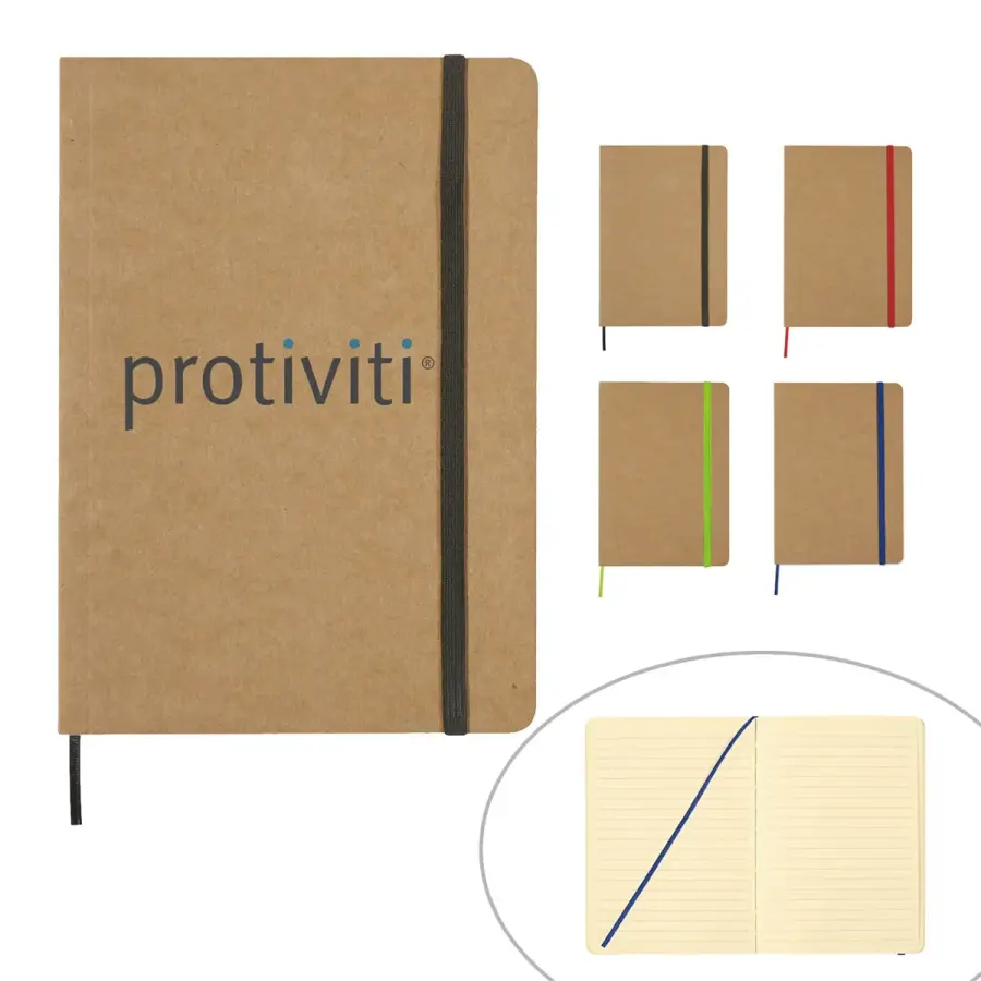 Eco Notebook with Recycled paper and strap