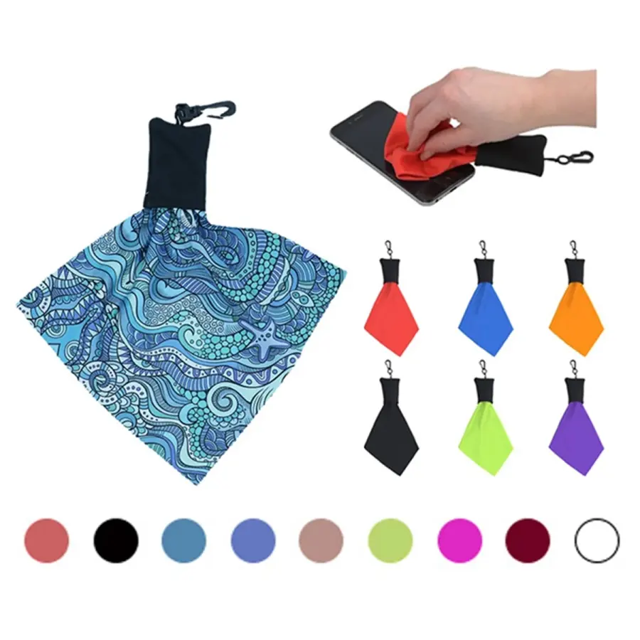Keychain Glasses Cleaning Cloth
