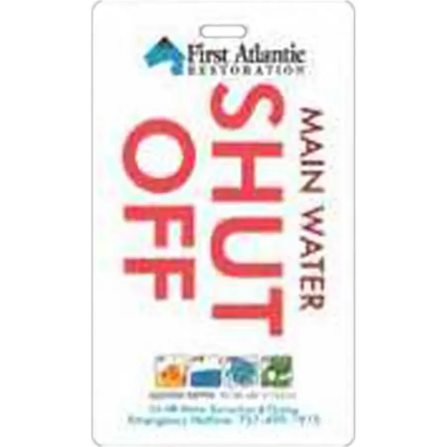 Laminated Event Badge - Large in White