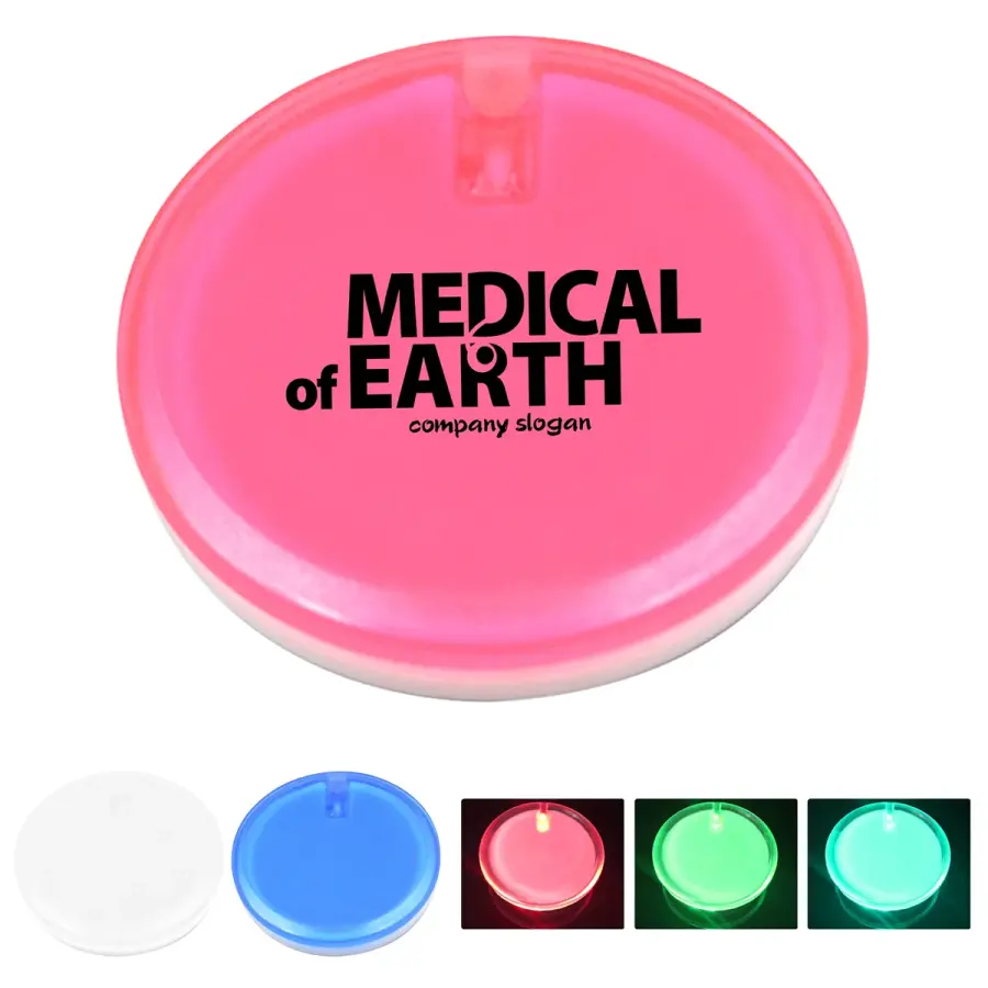 LED Buttons Badge Glowing Pin