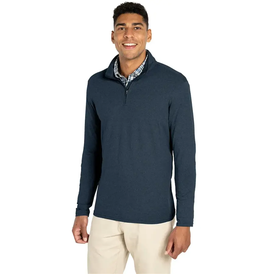 Men's Heathered Eco-Logic Stretch Quarter Zip