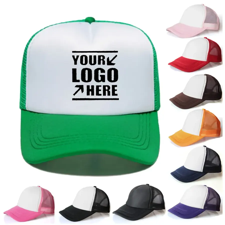 Full Color Adjustable Trucker Hat Mesh Back