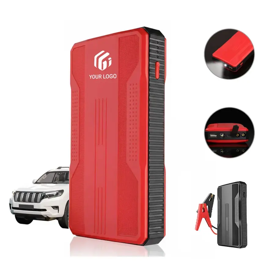 Portable 12V Auto Battery Car Jump Starter with Flashlight