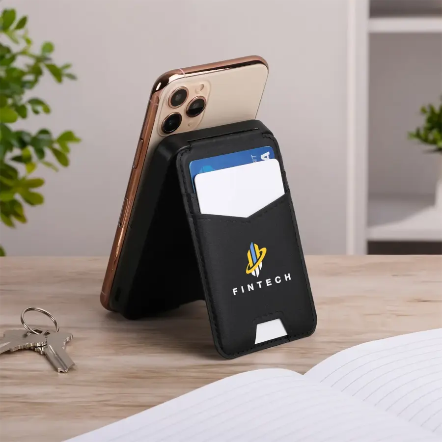 Powr2 Magnetic Power Bank & Wallet Stand in Black
