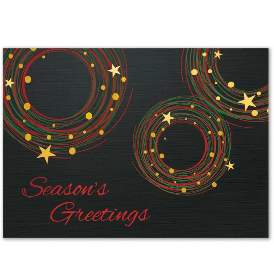 Premium Festive Circles Greeting Card