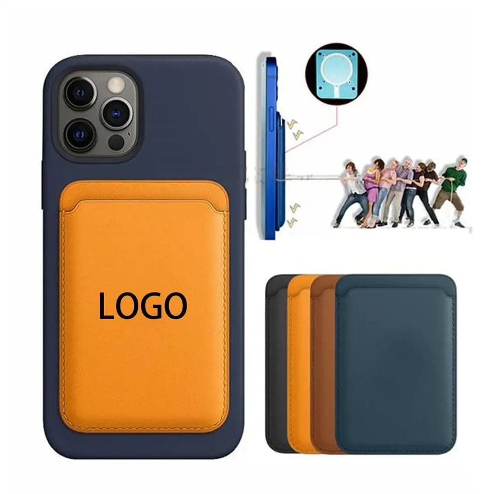 PU Leather Magnetic Phone Card Wallet