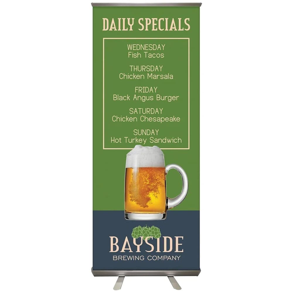 32" x 79" Retractable Banner Stand in Custom (full-color print)