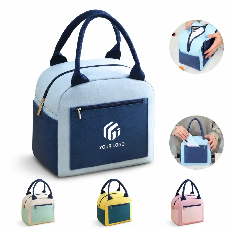 Reusable work office picnic tote insulated lunch cooler bag