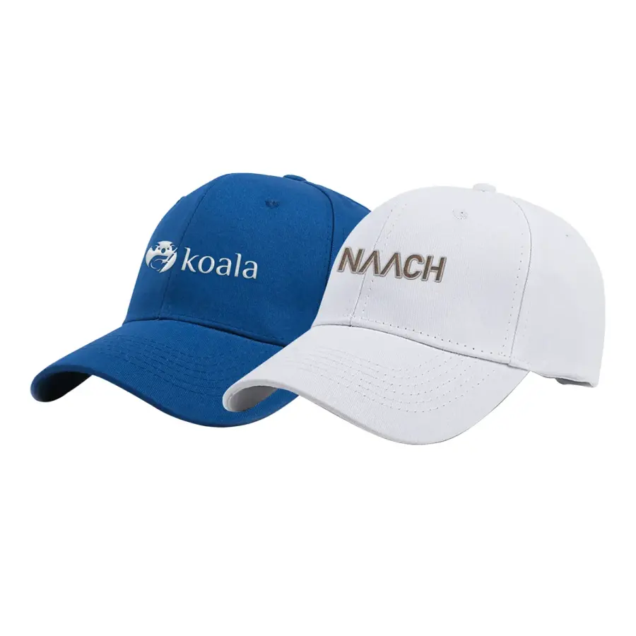 Cotton 6-Panel Baseball Cap w/ Metal Tuck Buckle