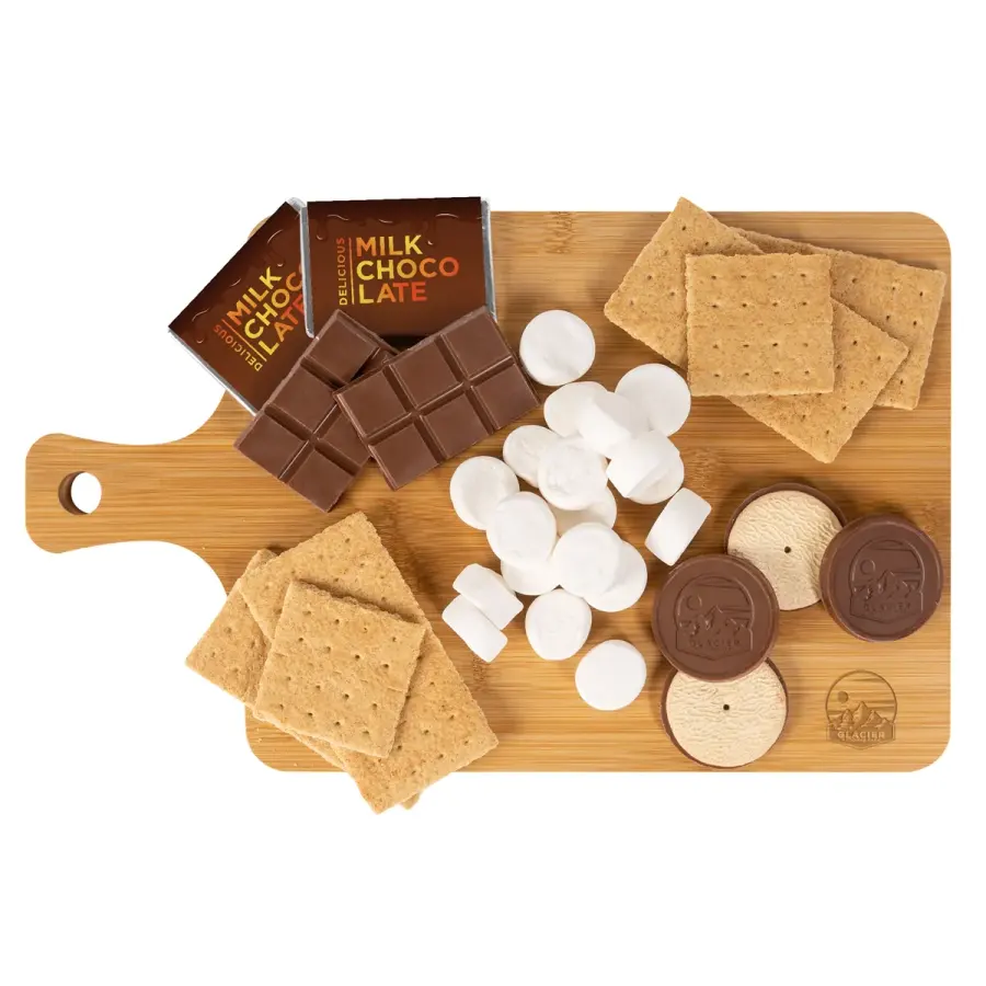 S'mores Dessert Charcuterie Board in Wood