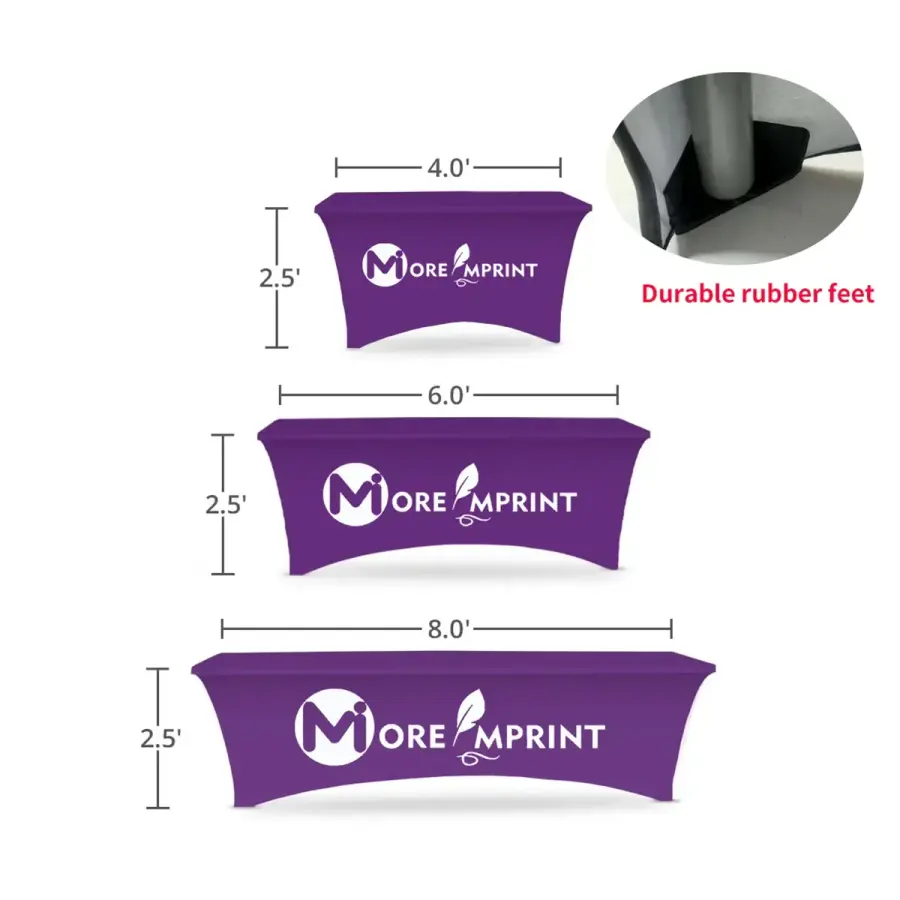 Stretch Fabric Table Cover W/ RUBBER FEET