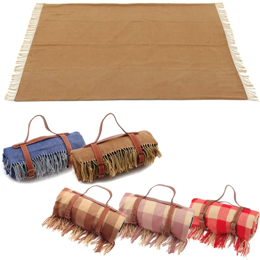 Tassel Picnic Blanket, 78.74" x 59.05"