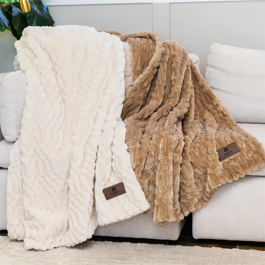 Textured Microfleece Blanket, 50" x 60"