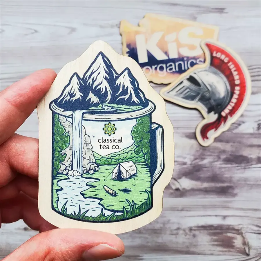 Ultra Vivid Maple Wood Stickers