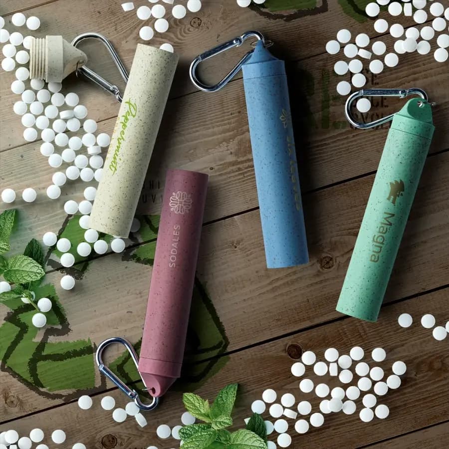 Wheat Straw Mini Mints Keychain